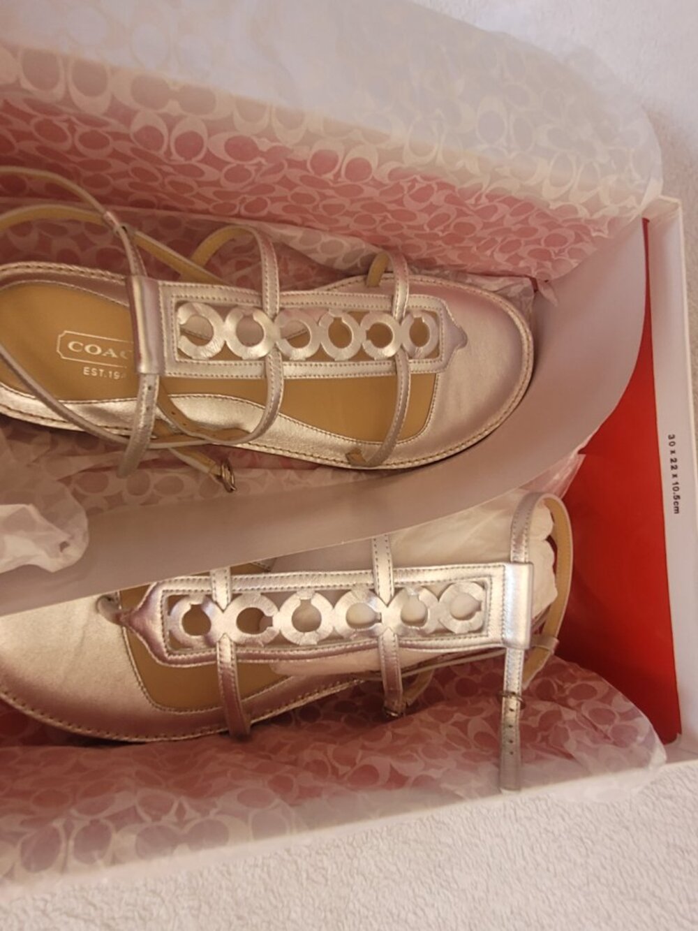 Coach Geralynn Gladiator Sandals metallic